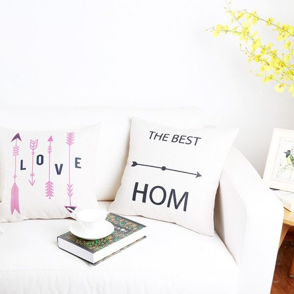 Simple modern arrow geometric pattern Nordic personality Office Cotton Linen sofa cushion pillow cover cushion 