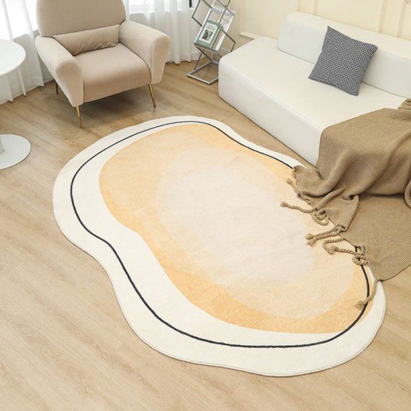 Irregular shaped living room carpet, bedroom, study floor mat, light luxury cloakroom, bedside blanket