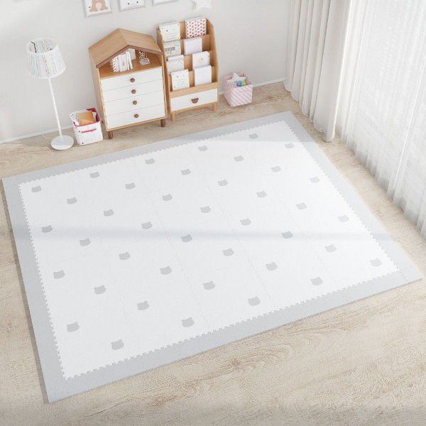 Cute Little Bear Puzzle Splice Floor Mat Baby Crawling Mat Learning to Fall, Shock Absorbent, and Sound Insulation Mat Bedroom Covered