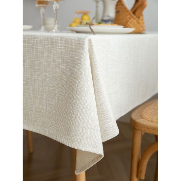 Thickened Cotton and Hemp Literature Japanese Rice White Gray Cotton and Hemp Conference Western Food Round Zen Tea Table Cloth Tea Table Cloth