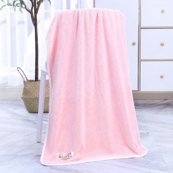 Coral velvet bath towel, thickened, household shower, adult couple beach towel, soft and absorbent bath towel