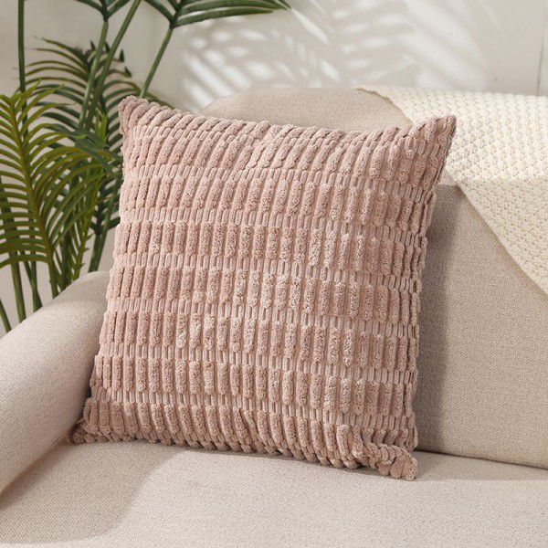 Corduroy pillowcase, sofa pillowcase, solid color bedside cushion