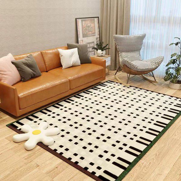 Fresh style imitation cashmere thickened soft carpet, living room bedroom anti-skid floor mat