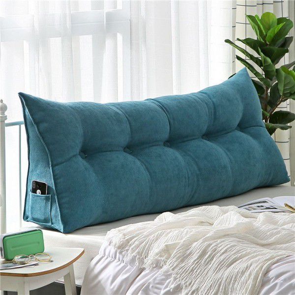 Triangle headrest cushion, large backrest, tatami, bed backrest cushion, soft bag, bedroom pillow, detachable and washable