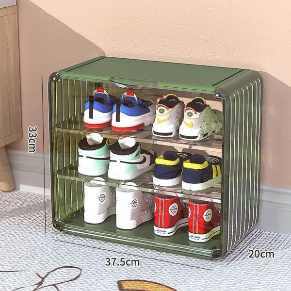 Children's shoe rack, baby shoe storage box, dustproof doorstep, simple display, transparent acrylic, multi-layer, stackable