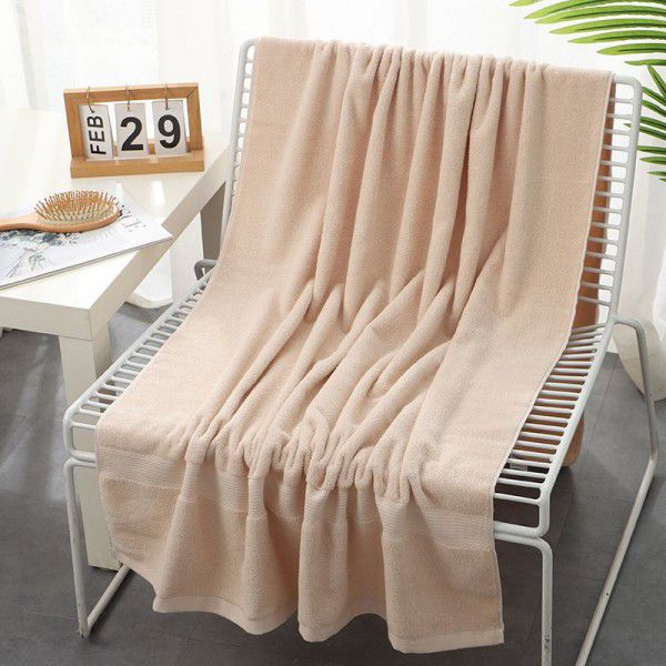 Pure cotton bath towel, large size, all cotton thickened and enlarged wrap, household soft and non shedding