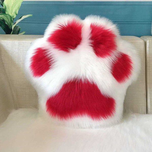 Cat Claw Plush Throw Pillow, Living Room Sofa, Cute Cushion, Home Creative Bedhead Cushion, Chair, Waist Back Cushion