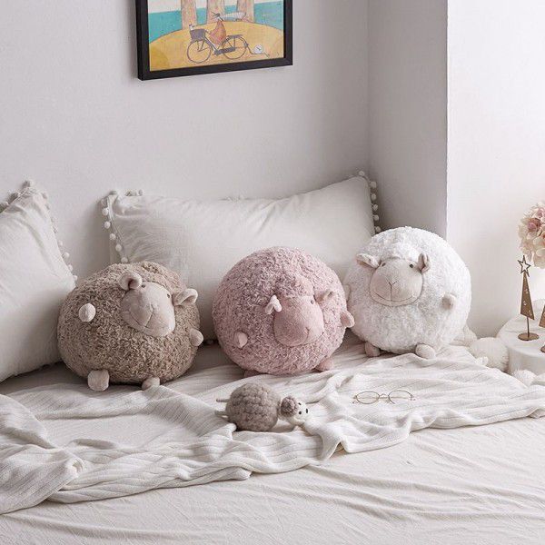 Throwing Pillow Sheep Doll Plush Toy Cute Children's Bed Sleeping Doll Gift
