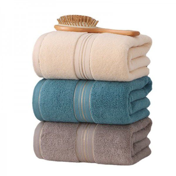 Pure cotton bath towel, all cotton thickened and enlarged towel, soft for adult household use