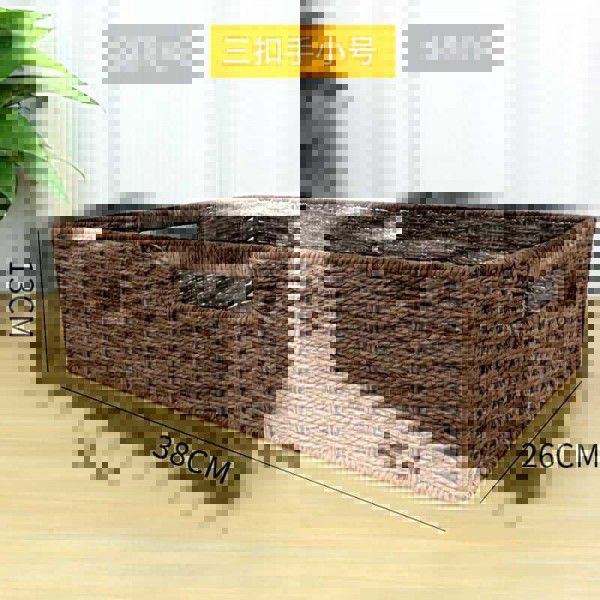 Woven storage basket, snack and miscellaneous items storage box, toy rattan woven storage box, desktop organizing box, fabric home basket