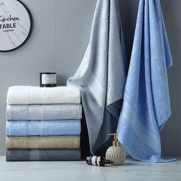 Bamboo fiber adult bath towel, towel, blanket