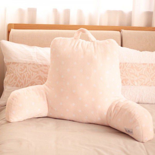 Large backrest pillow, warm autumn and winter lamb plush, boyfriend pillow, bedside, parent-child reading, large pillow