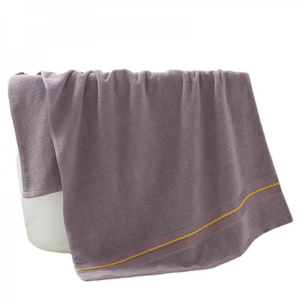 Pure cotton bath towel with forged edge, bright silk, super plain color