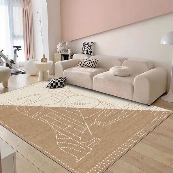 French Tile Cashmere Household Carpet Horse Oat Vintage Abstract Living Room Carpet Sofa Bedroom Study