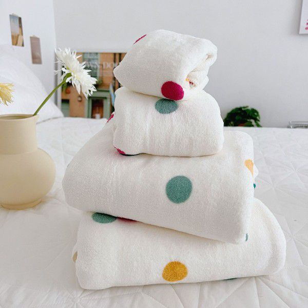 Parent Child Towel Set Children's Baby Beach Towel Combination Adult Water Absorbent Block Dry Bath Towel Set of Two