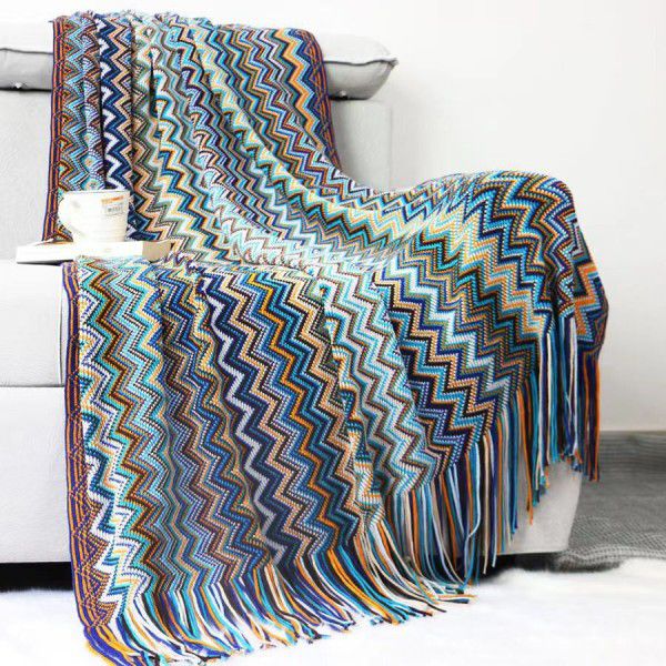 Sofa blanket, blanket cover, blanket, summer knitted blanket, office nap blanket, air conditioning blanket, blanket laying