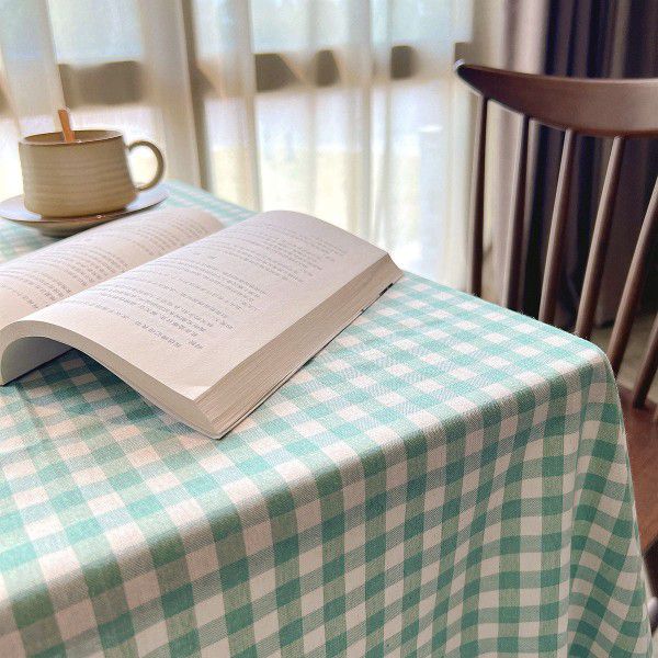 Cotton linen tablecloth, large-sized rectangular dining table cloth, tea table table mat, tablecloth, fabric art, household products