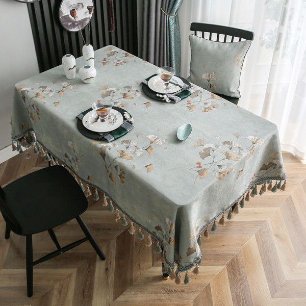 Tea table tablecloth, rectangular fabric, living room, household dining table cloth, square table cloth, European style table mat