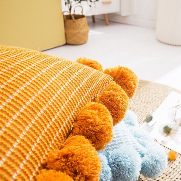 Big ball knitted throw pillow, cushion, office waist pillow, sofa, home soft decoration accessories