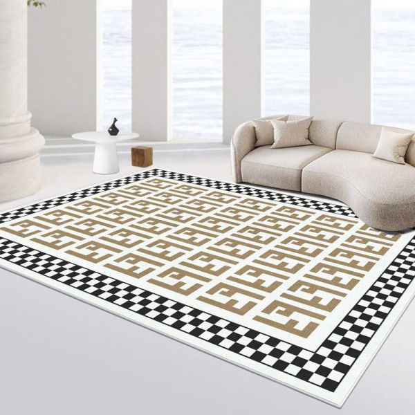 Carpet living room, coffee table, short plush, washable floor mat, bedroom, bedside, household cream style