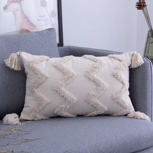 Modern and minimalist tassel pillows, home sofa pillows, pillows, cushions, Bohemian tufted pillows