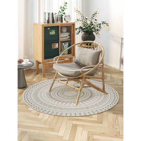 Circular carpet, simple circular living room carpet, household bedroom bed, dressing table, floor mat