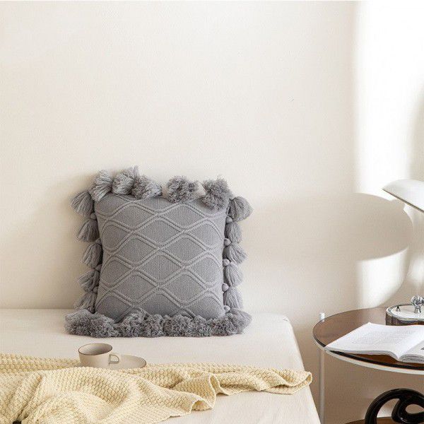Ripple tassel knitted pillows, pillowcases, car sofas, chairs, cushions, home soft decoration accessories