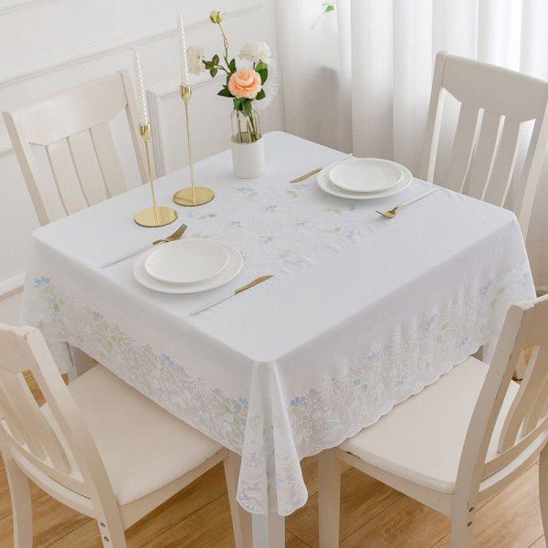 Table cloth waterproof, oil resistant, and washable square table cloth square PVC lace gold table cloth square table cloth plastic