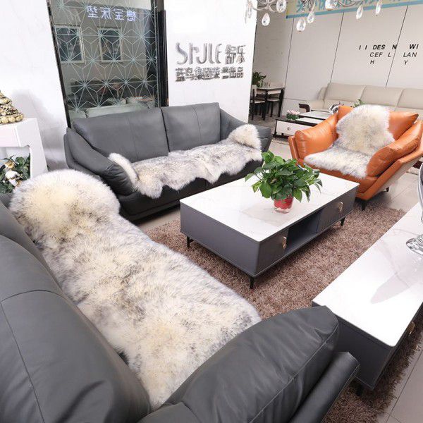 Carpet, bedroom, wool sofa mat, European style window mat, bedside carpet, fur integrated sheepskin mat