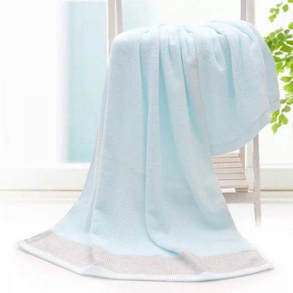Enlarged thickened pure cotton bath towel for adult male and female couples, absorbent and soft cotton bath towel for household use