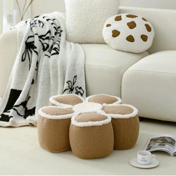 Stereoscopic sitting block, household floor cushion, living room leg stool, cute cushion, pillow