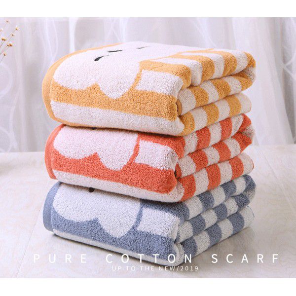 Gold grade pure cotton bath towel, small cute bear series, twist free craftsmanship, soft, comfortable, skin fitting, cartoon cute