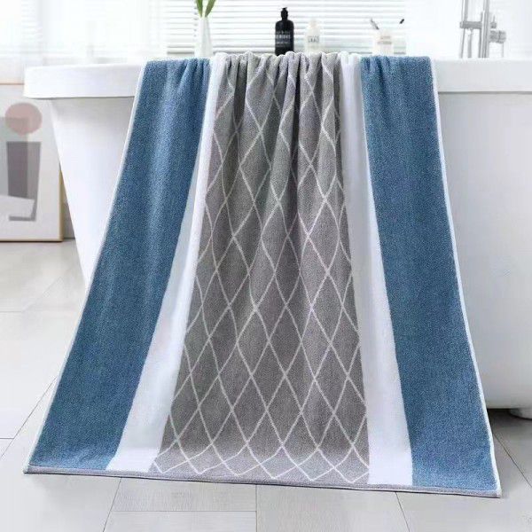 Yarn woven checkered bath towel absorbent cover