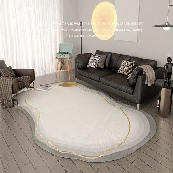 Irregular shaped living room carpet, bedroom, study floor mat, light luxury cloakroom, bedside blanket