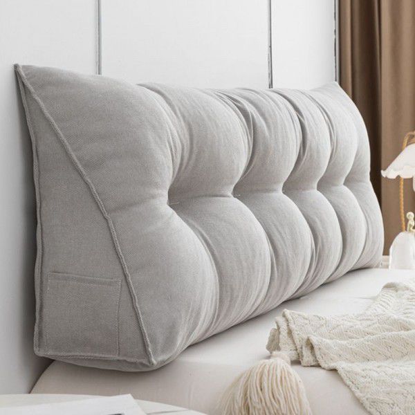Bedhead cushion, triangular cushion, tatami soft bag, large backrest, long backrest, sofa, simple modern pillow