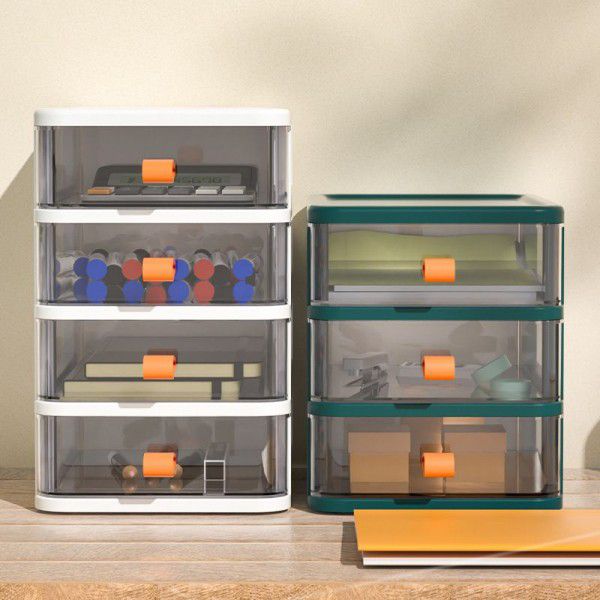 Office Desktop Storage Box Transparent Drawer Style Storage for Student Desks, Stationery, and Sundries Sorting