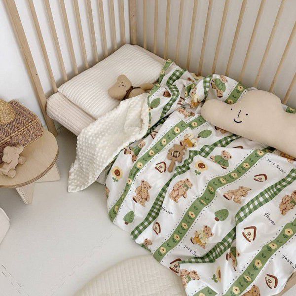 Baby Cotton Bean Blanket Baby Cover Blanket Baby Cotton Summer Air Conditioning Blanket Comfort Blanket