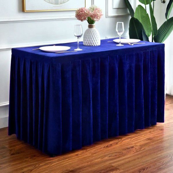 Business exhibition table cover, conference table cloth, rectangular table cloth, art table skirt, coffee shop gold velvet cloth