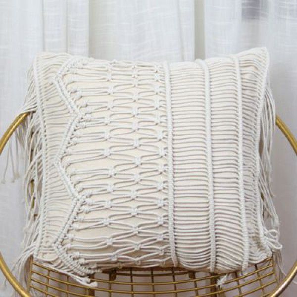Bohemian handmade woven pillows, cushions, tassels, sofas, pillowcases, backrests, pure cotton thread homestay shooting