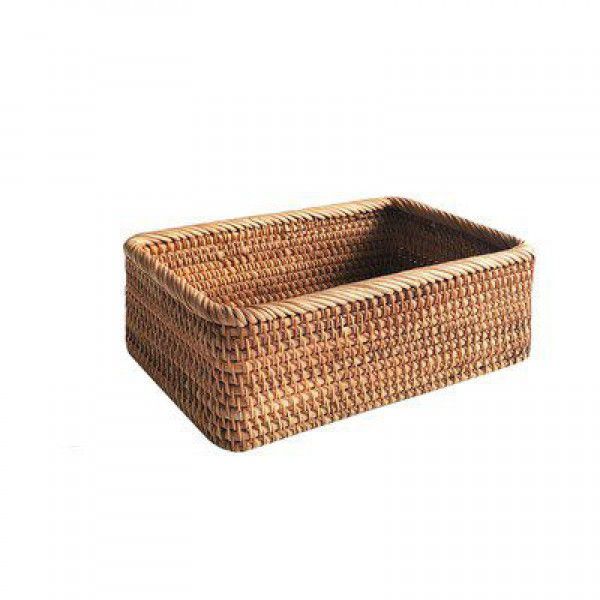 Vine woven storage basket, living room, bedroom, tabletop, snack storage box, hand woven storage basket