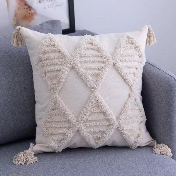 Modern and minimalist tassel pillows, home sofa pillows, pillows, cushions, Bohemian tufted pillows