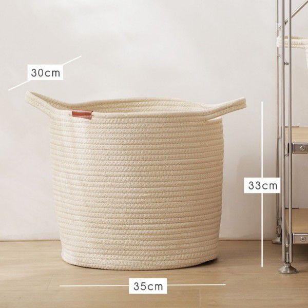 Cotton thread storage basket, desktop snack storage basket, living room hand woven circular miscellaneous small basket, storage basket