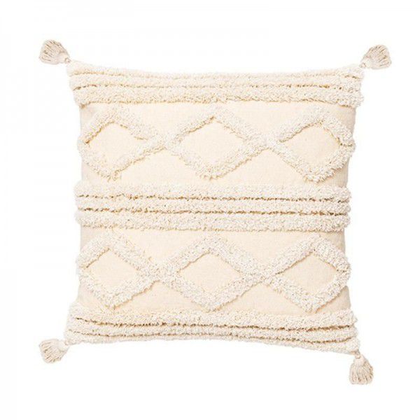 Bolster Bohemian Moroccan beige sofa cover with new bed cushion