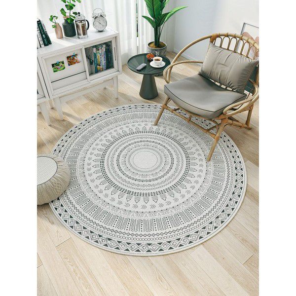 Circular carpet, simple circular living room carpet, household bedroom bed, dressing table, floor mat