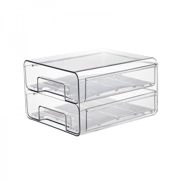 Transparent refrigerator drawer storage box, kitchen refrigerated and frozen storage box, fruit and vegetable sorting box, egg preservation box