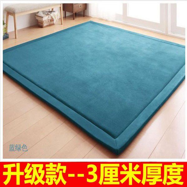 Bedroom coral velvet bedside blanket Living room tatami carpet Thickened sleeping cushion Children's crawling cushion