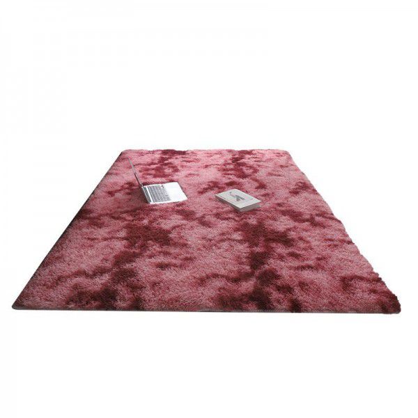 Gradient tie dyed carpet, plush living room, coffee table, bedroom, silk plush carpet, bedside blanket