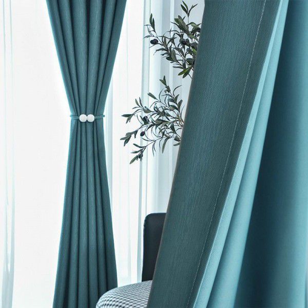 Colored silk cotton high shading curtains for a simple bedroom, living room, and living room