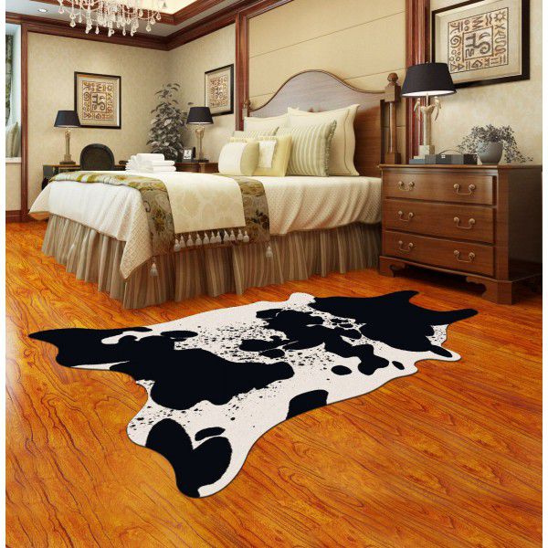 Home Decoration Personalized Fashion Imitation Animal Skin Printing Imitation Fur Carpet Living Room Bedside Floor Mat Doormat