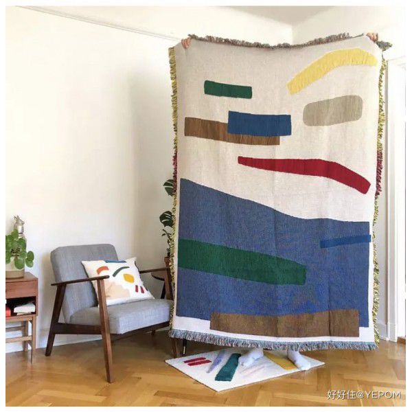 Artistic Leisure Blanket, Tapestry, Art Blanket, Abstract Notes, Creative Blanket, Personality